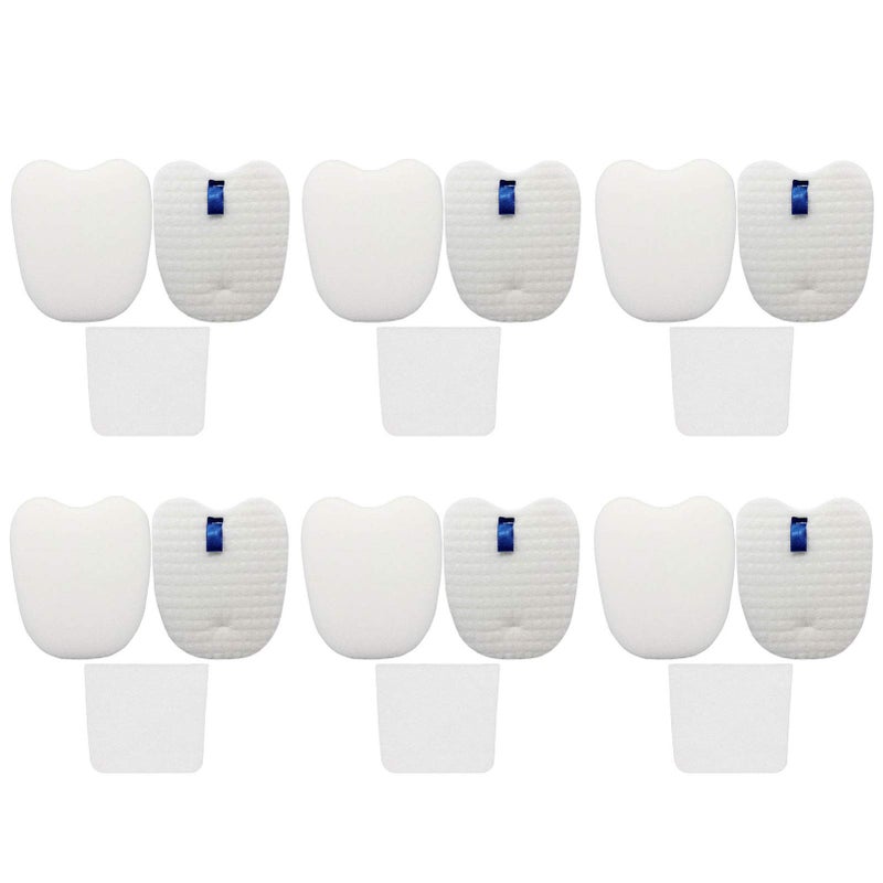 Lemige Vacuum Filters Replacement Set for Shark Rocket DuoClean HV380 HV380W HV381 HV382 HV384Q UV380 ZS360 ZS361C ZS362, 6 Foam & Felt Filters 6 Post-Filters, Compare to Part XPMFK320&XPSTFH380 - Image 1